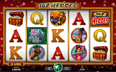 Bild på slotspelet 108 Heroes hos Hyper Casino.