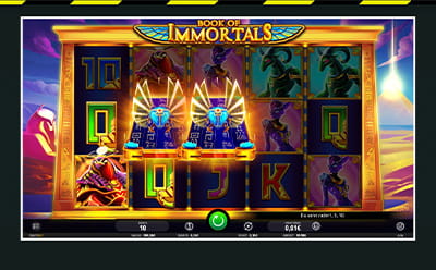 Bild på slotspelet Book of Immortals hos Prank Casino.
