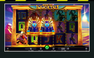 Bild på slotspelet Book of Immortals hos Prank Casino.