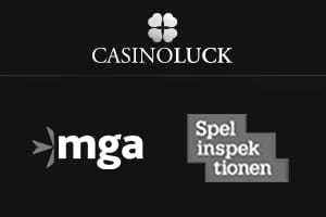 Casinolucks olika spellicenser så som Spelinspektionen och Malta Gaming Authority.