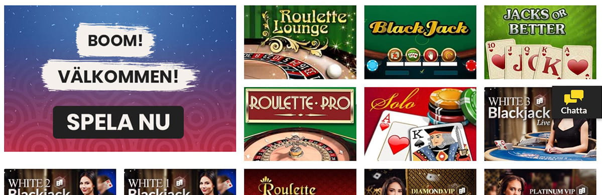 Bild som visar utbudet av bordsspel hos casinosajten Goliath Casino.