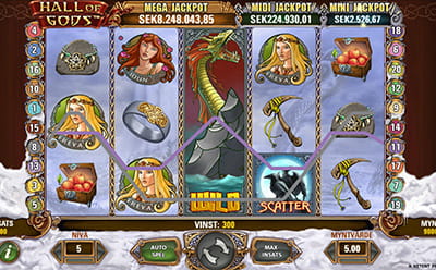 Hall of Gods jackpottslot på Cherry Casino