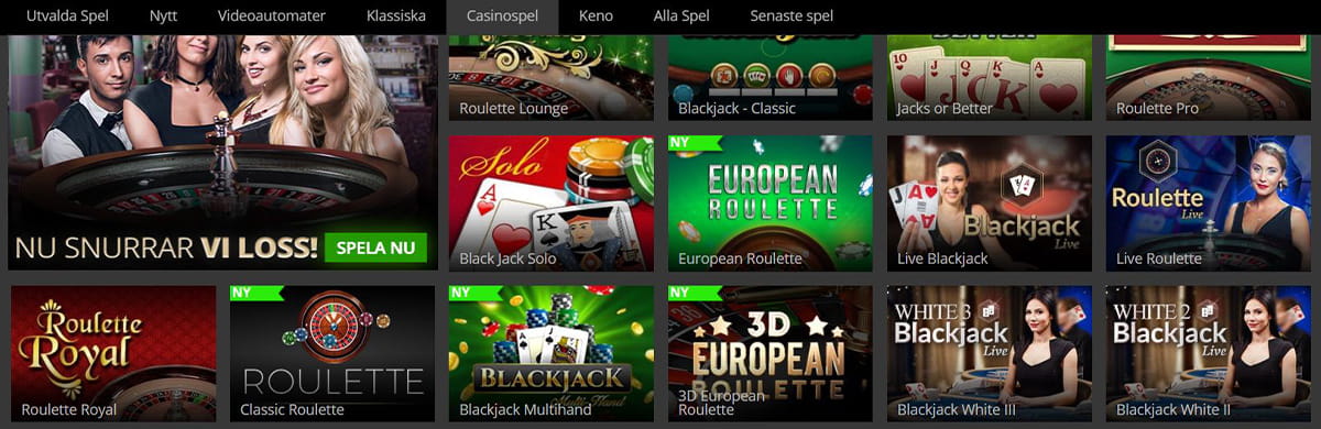 Bild som visar utbudet av bordsspel hos casinosajten Hopa.