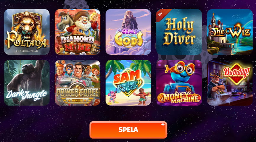Bild på Ikibu Casinos spelutbud.