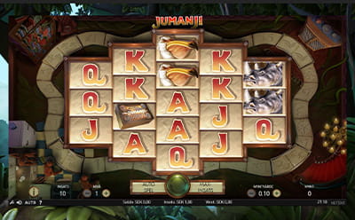 Bild på spelplanen i casinospelet Jumanji hos Goliath Casino.
