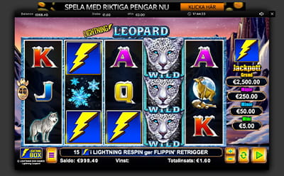 Bild på slotspelet Lightning Leopard hos Casinoluck.