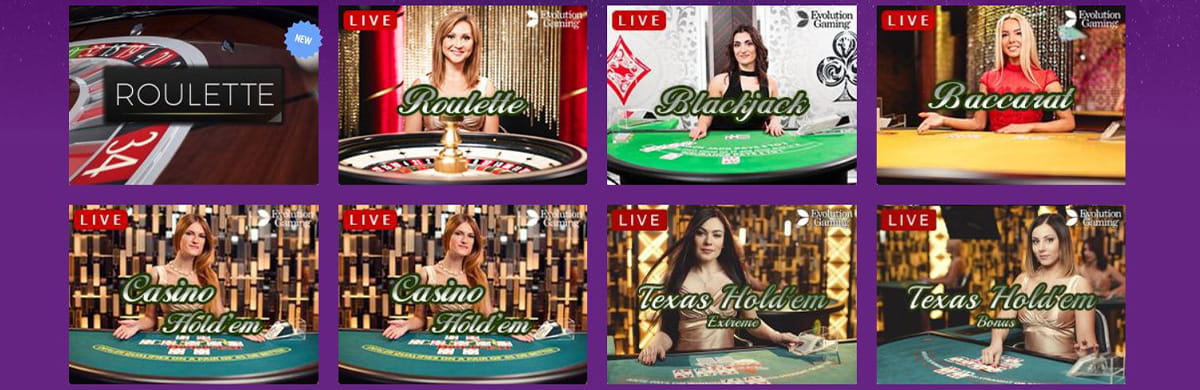 Bild som visar utbudet av bordsspel hos casinosajten Lucky Casino