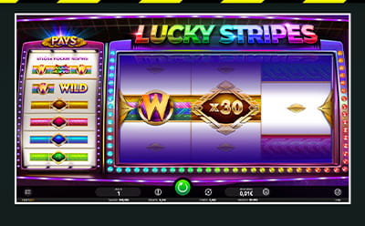 Bild på slotspelet Lucky Stripes hos Prank Casino.