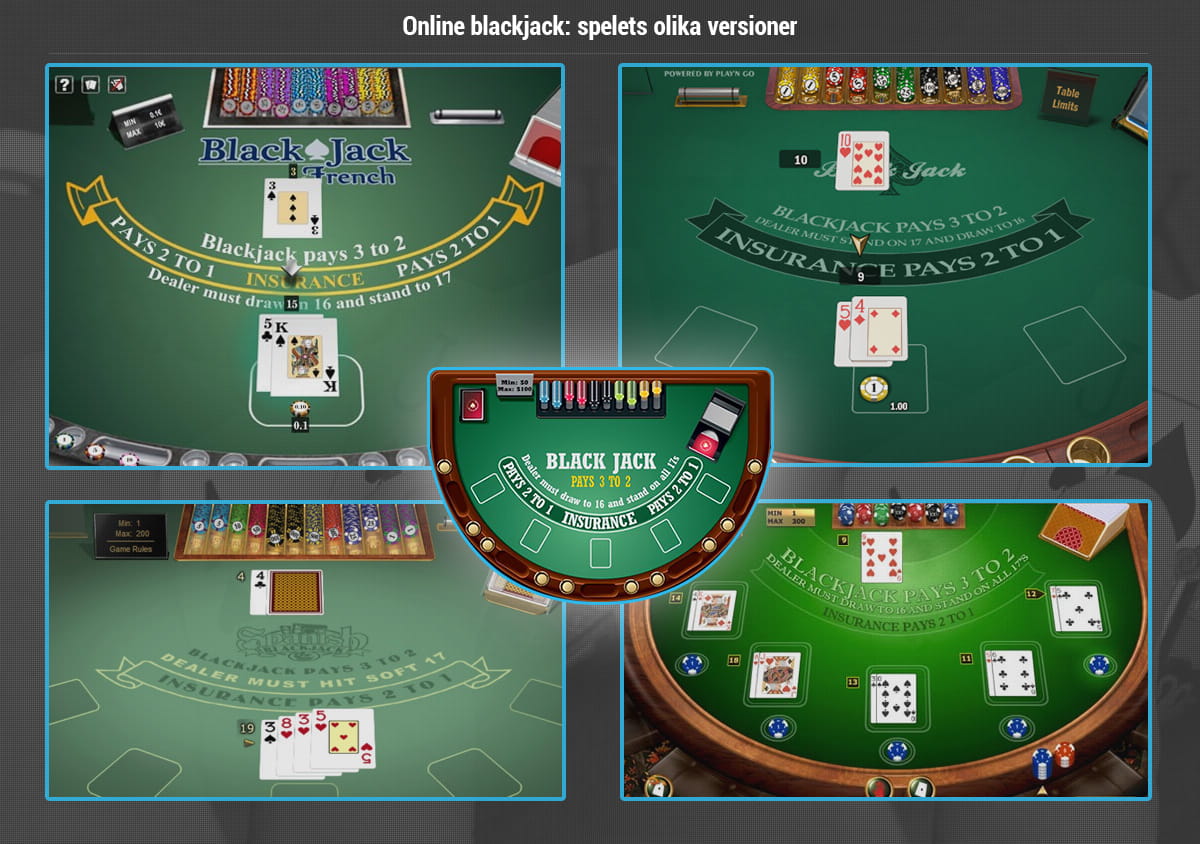 Online blackjack: spelets olika versioner