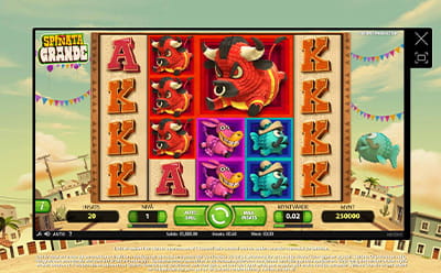 Bild på spelplanen i casinospelet Spinata Grande hos Instacasino