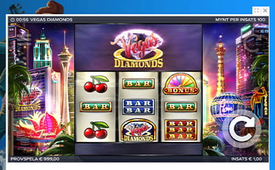 Bild på slotspelet Vegas Diamonds hos Hyper Casino.