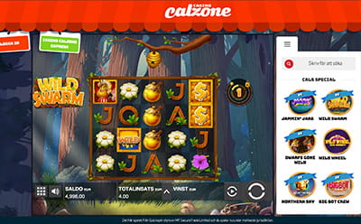 Bild på slotspelet Wild Swarm hos Casino Calzone.