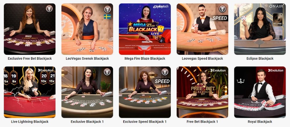 LeoVegas Roulette, Blackjack & andra bordsspel
